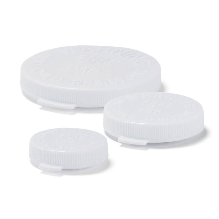 White Non-Child-Resistant Snap Closures for PERFECTPak™ Vials